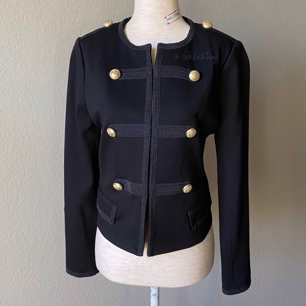 Military Inspired Red-trimmed EXPRESS JACKET -NWOT - Picture 7 of 15